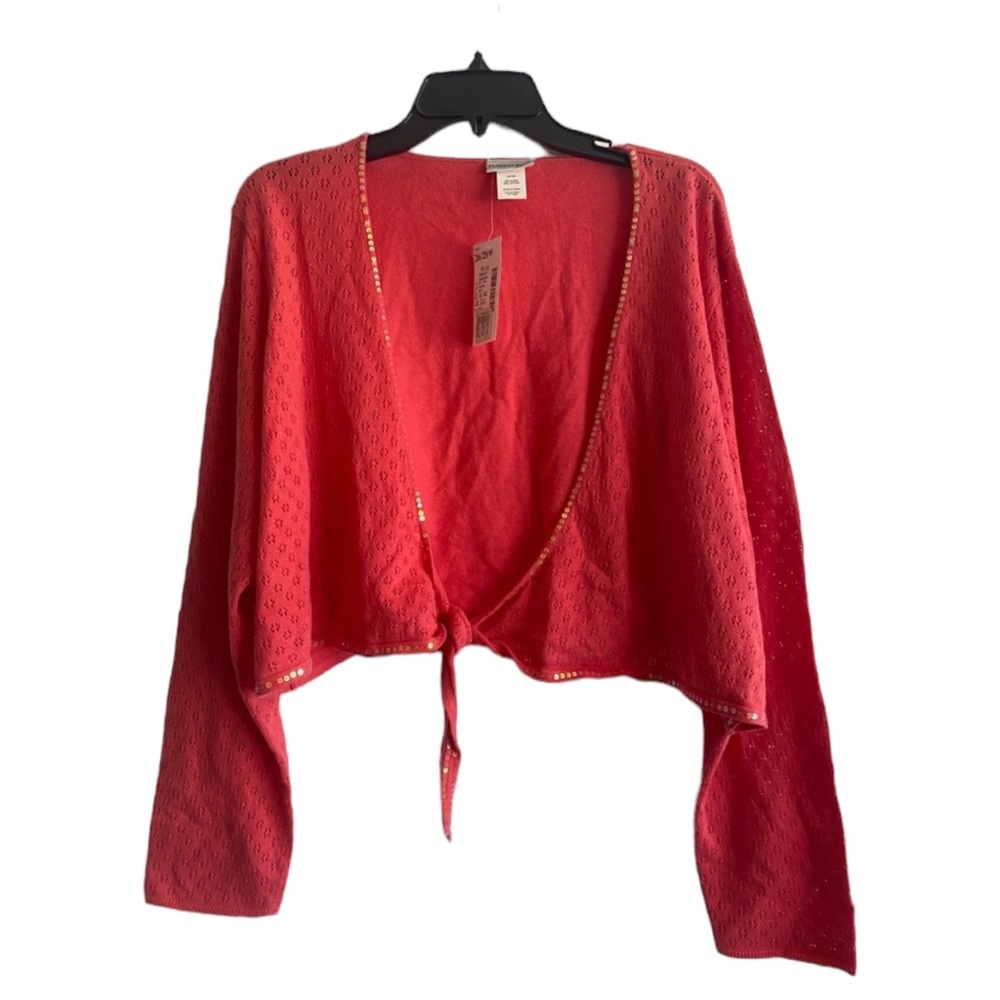Fashion Bug Plus Size Women’s‎ Cropped Coral Cardigan Size 26/28